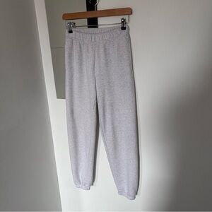TNA Airy Fleece Joggers in Heather Cloud White